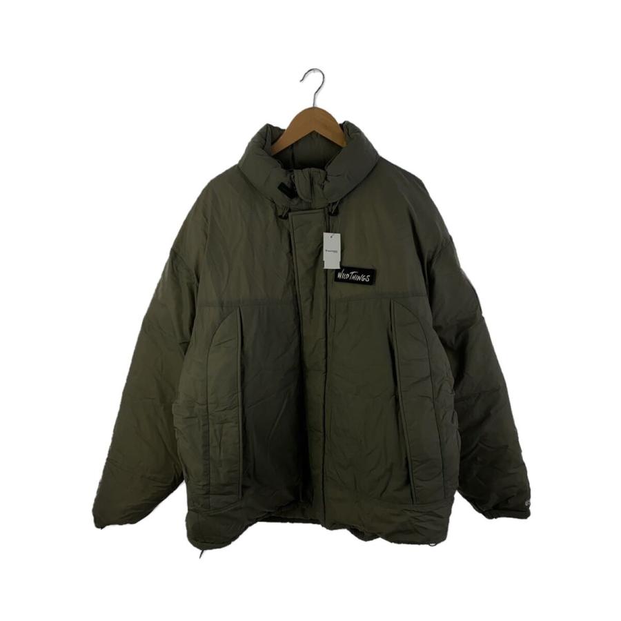 WILDTHINGS◇ダウンジャケット/L/ナイロン/KHK/WT21577SN-DI
