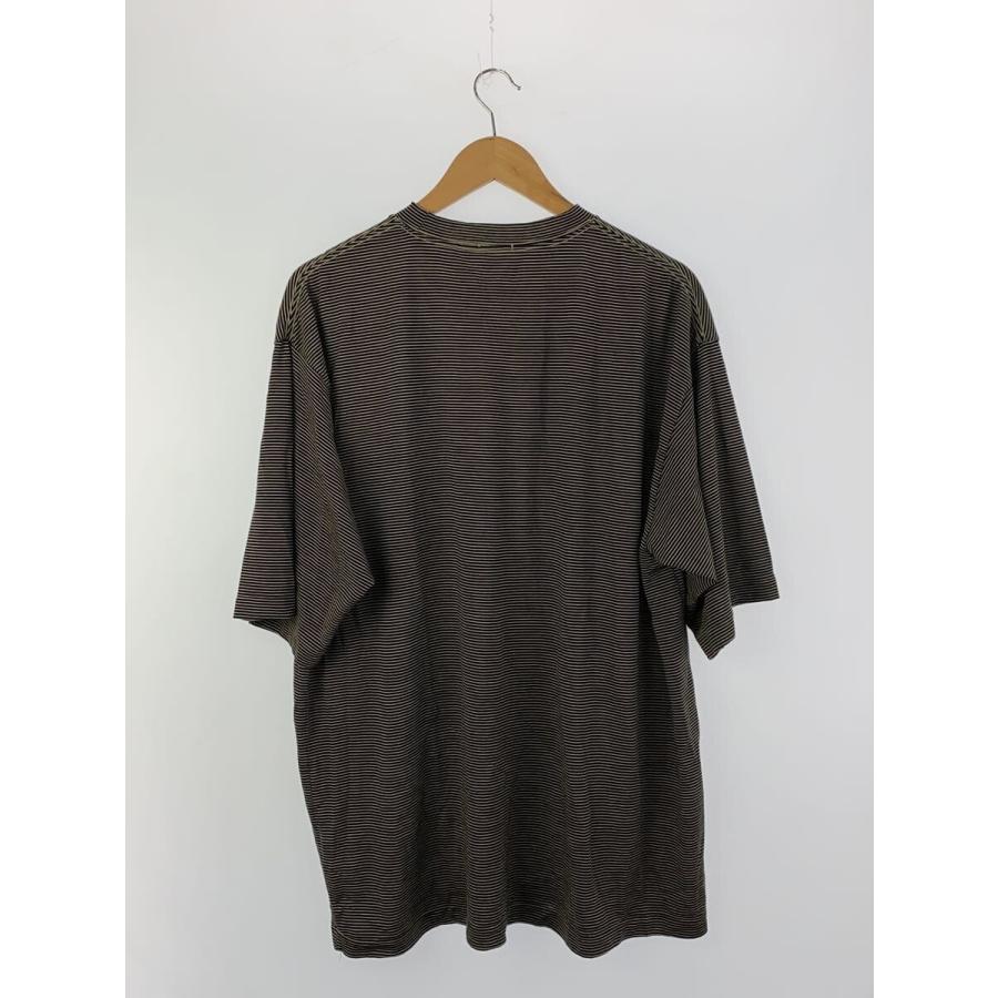 COMOLI◇24SS/Tシャツ/4/ウール/BLK/ボーダー/Z01-05023 サマーウール