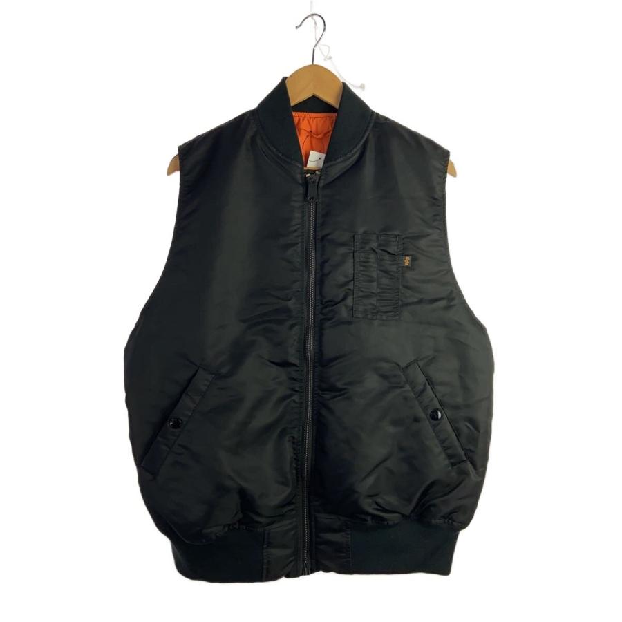 ALPHA INDUSTRIES◇ダウンベスト/M/ナイロン/BLK/TA1687-001 