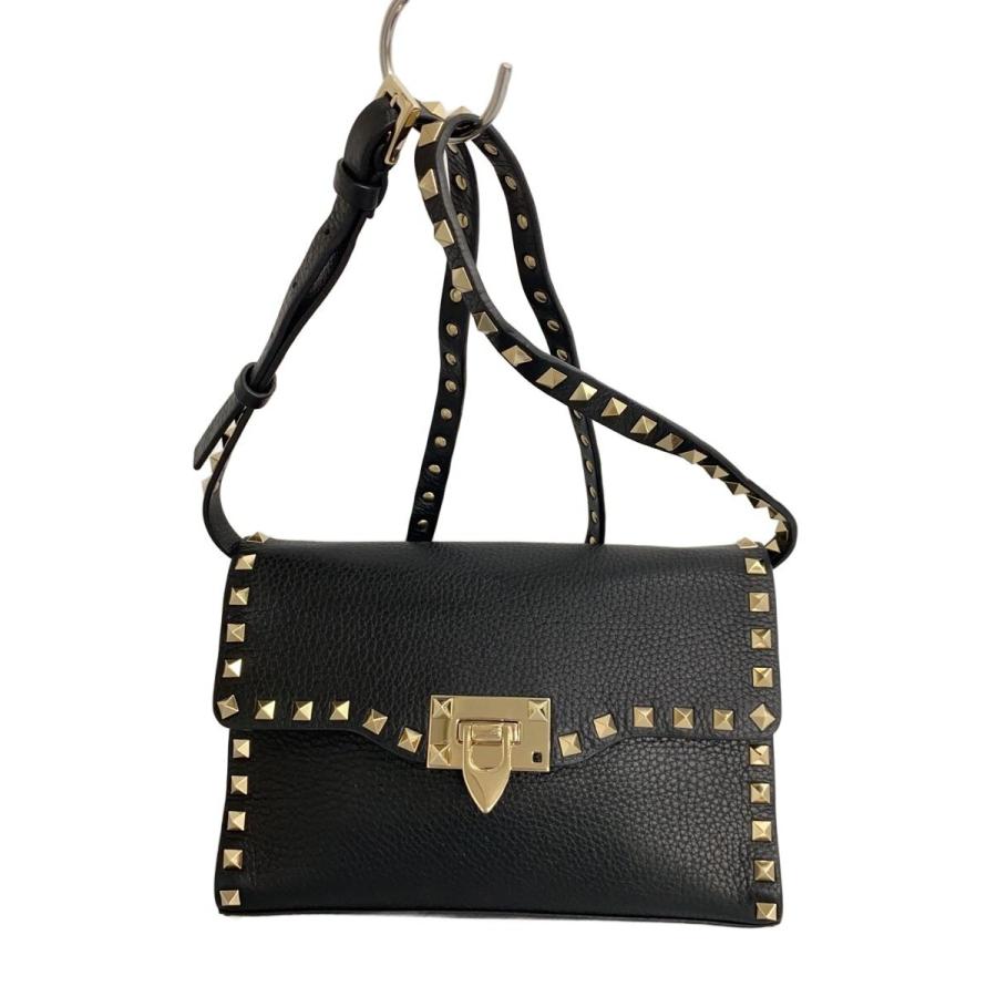 VALENTINO◇ショルダーバッグ/レザー/BLK : セカンドストリートYahoo