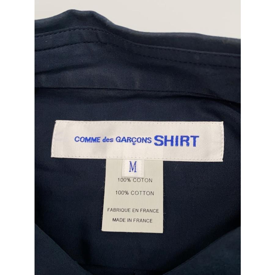 COMME des GARCONS SHIRT◇長袖シャツ/M/コットン/NVY/無地/CDGS1PL