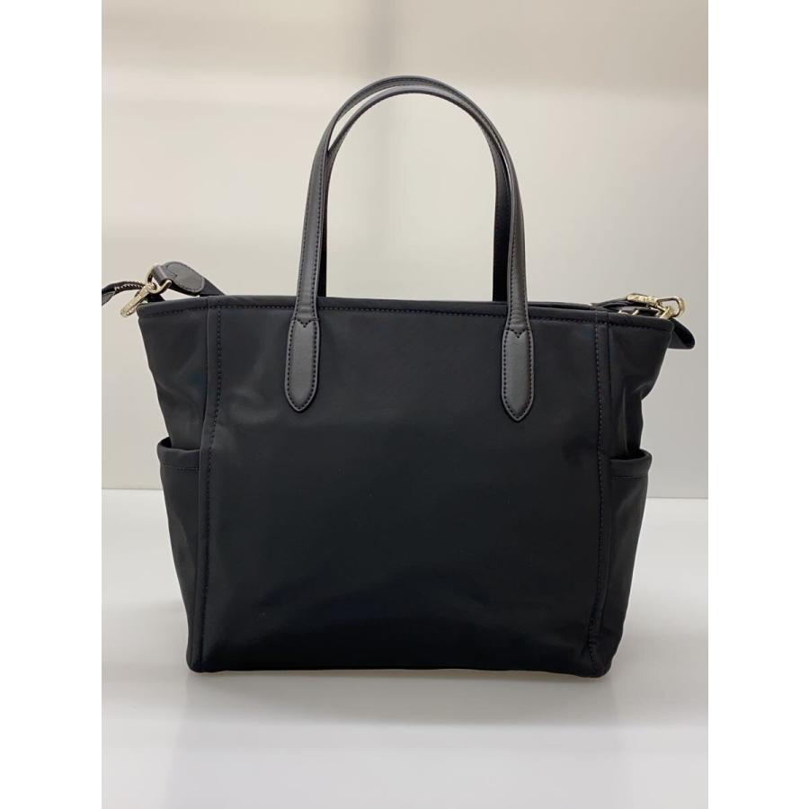 kate spade new york◇トートバッグ/ナイロン/BLK/無地// : セカンド