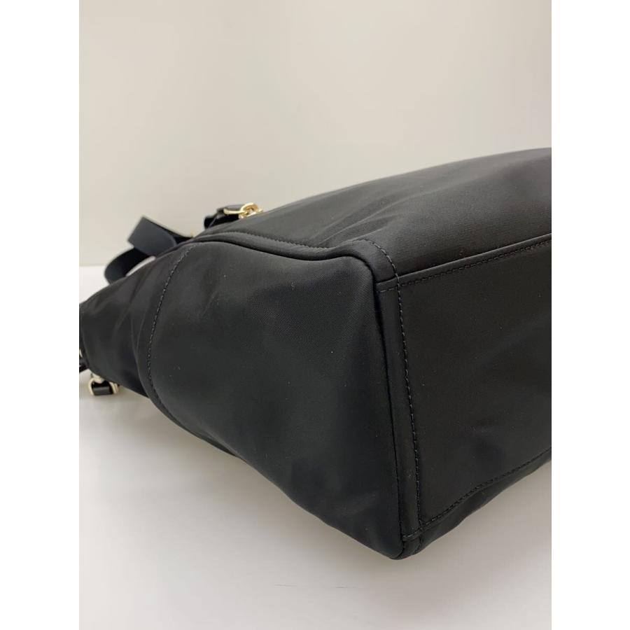 kate spade new york◇トートバッグ/ナイロン/BLK/無地// : セカンド
