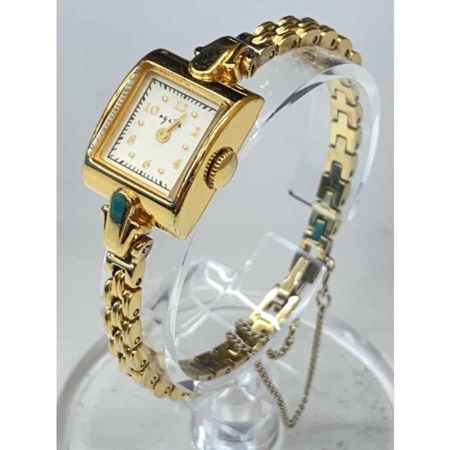 agete アナログ時計 agete◇クォーツ腕時計/アナログ/--/WHT/GLD : セカンド