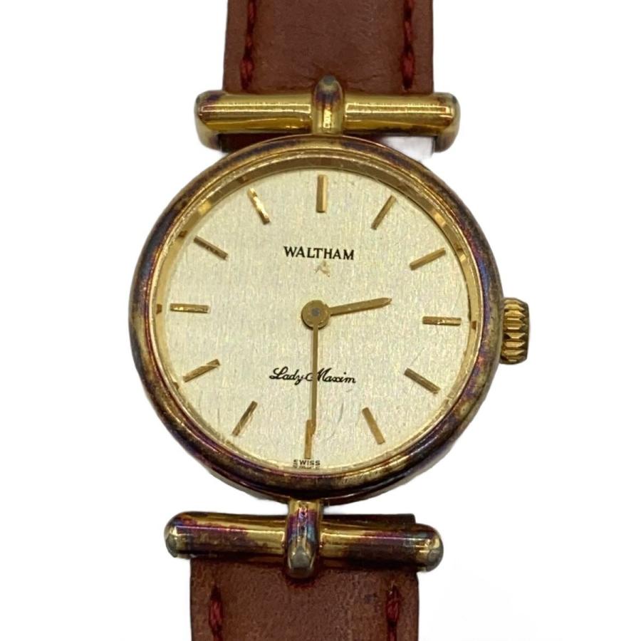 WALTHAM◇手巻腕時計/アナログ/--/GLD/BRW : セカンドストリートYahoo