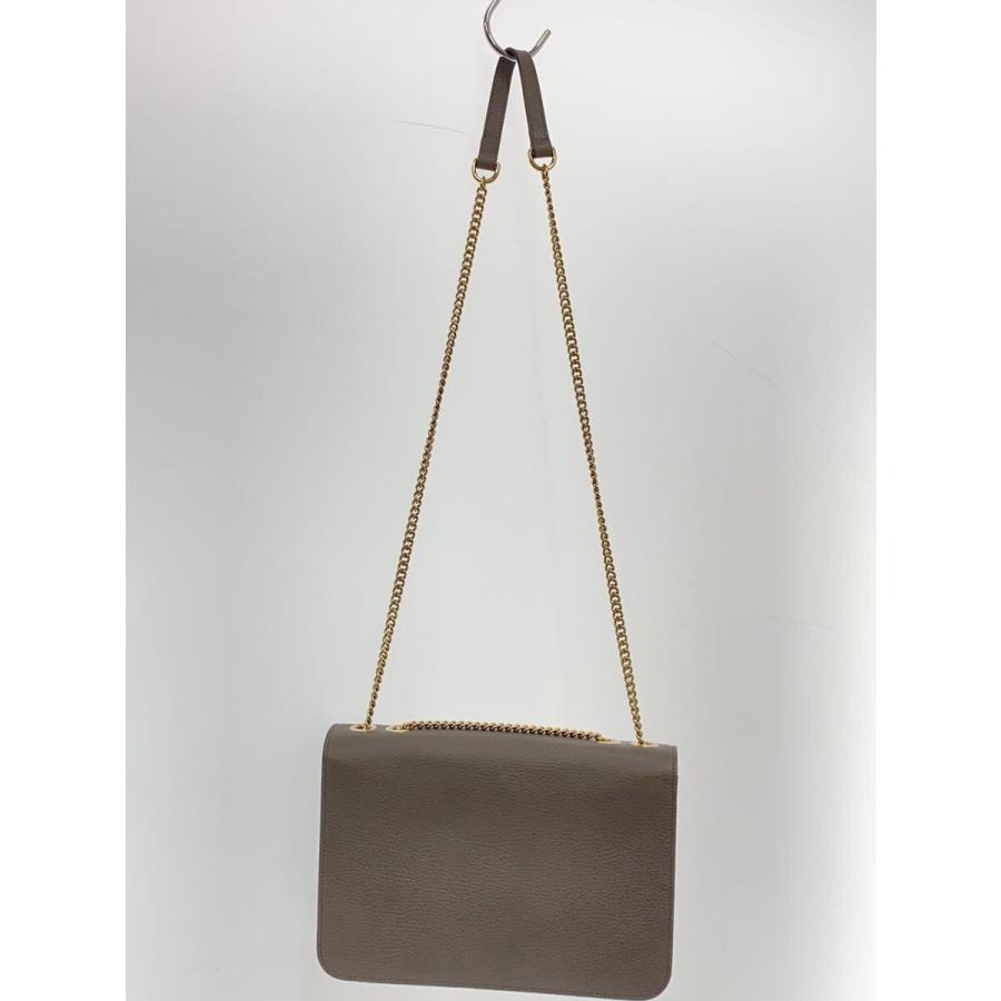 GUCCI◆ショルダーバッグ/レザー/GRY/無地_2