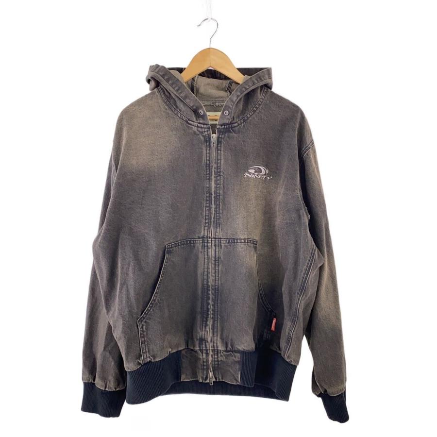 9090◇Heisei Logo Denim Zip Hoodieブルゾン/L/デニム/GRY/NN1791 