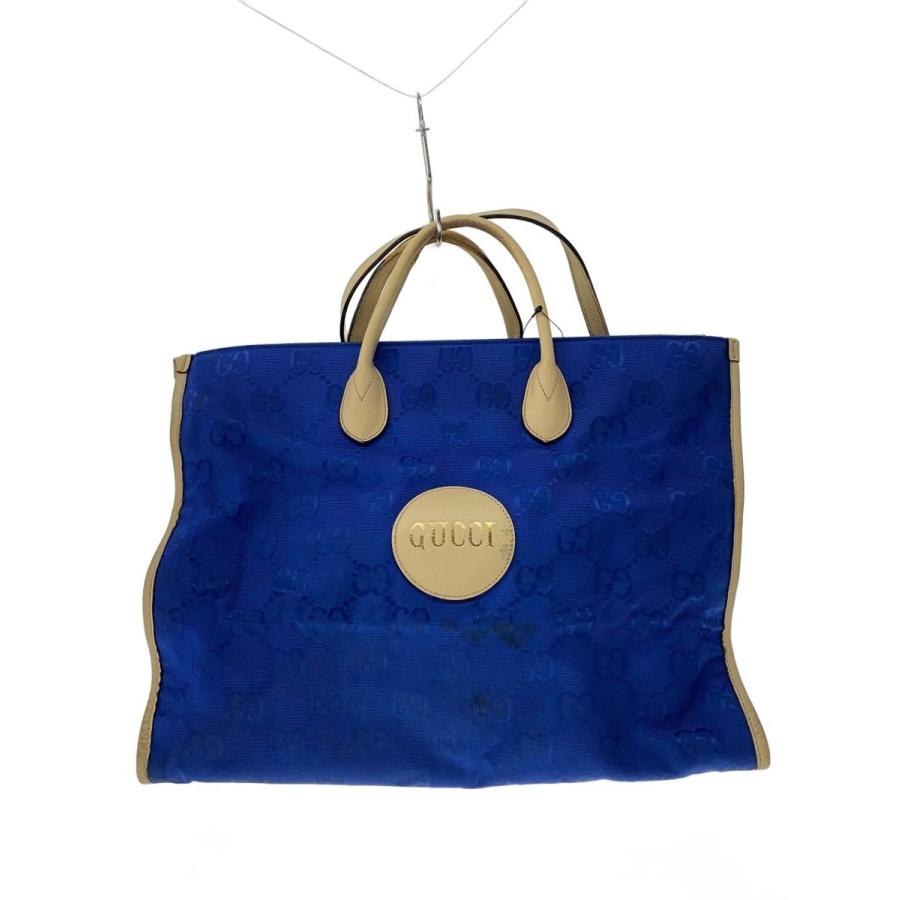 GUCCI◇トートバッグ_グッチオフザグリッド/--/BLU : セカンド