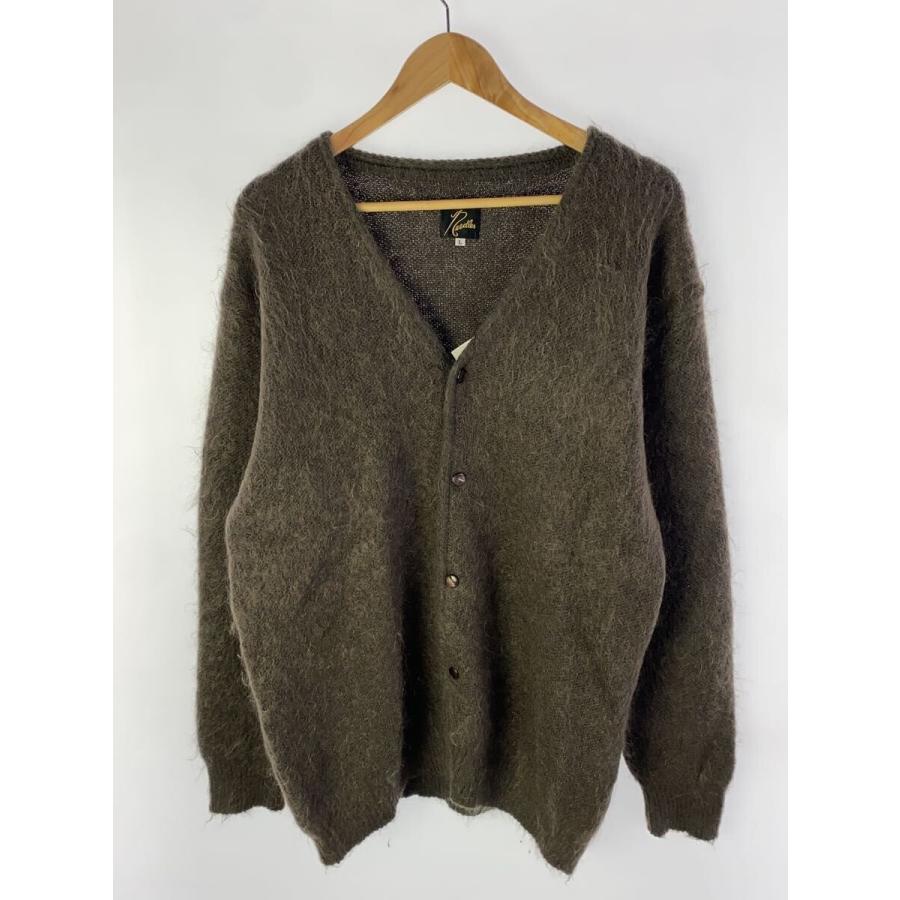 Needles◇Mohair Cardigan Solid/カーディガン(厚手)/L/モヘア/BRW