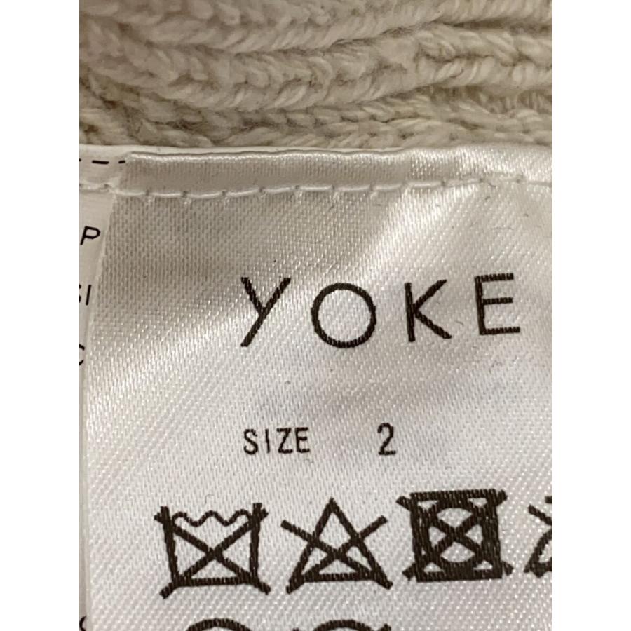 YOKE◇ニットベスト(薄手)/2/コットン/CRM/無地/YK22SS0351S