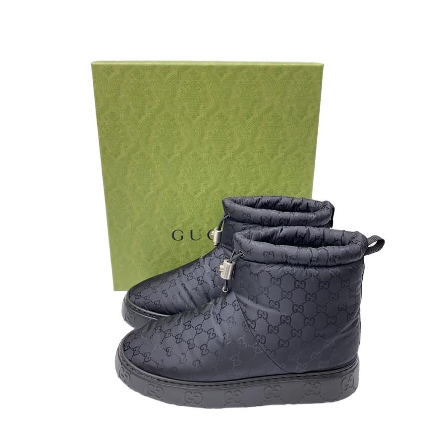 Gucci GGショートブーツ 完売必至】グッチ 目を惹く大きめモノグラムのショートブーツ (GUCCI