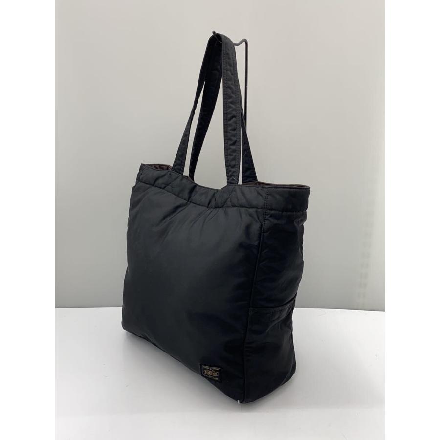 PORTERブラックナイロン トートバッグ 大容量 PORTER◇トートバッグ/ナイロン/BLK/無地 : セカンドストリートYahoo