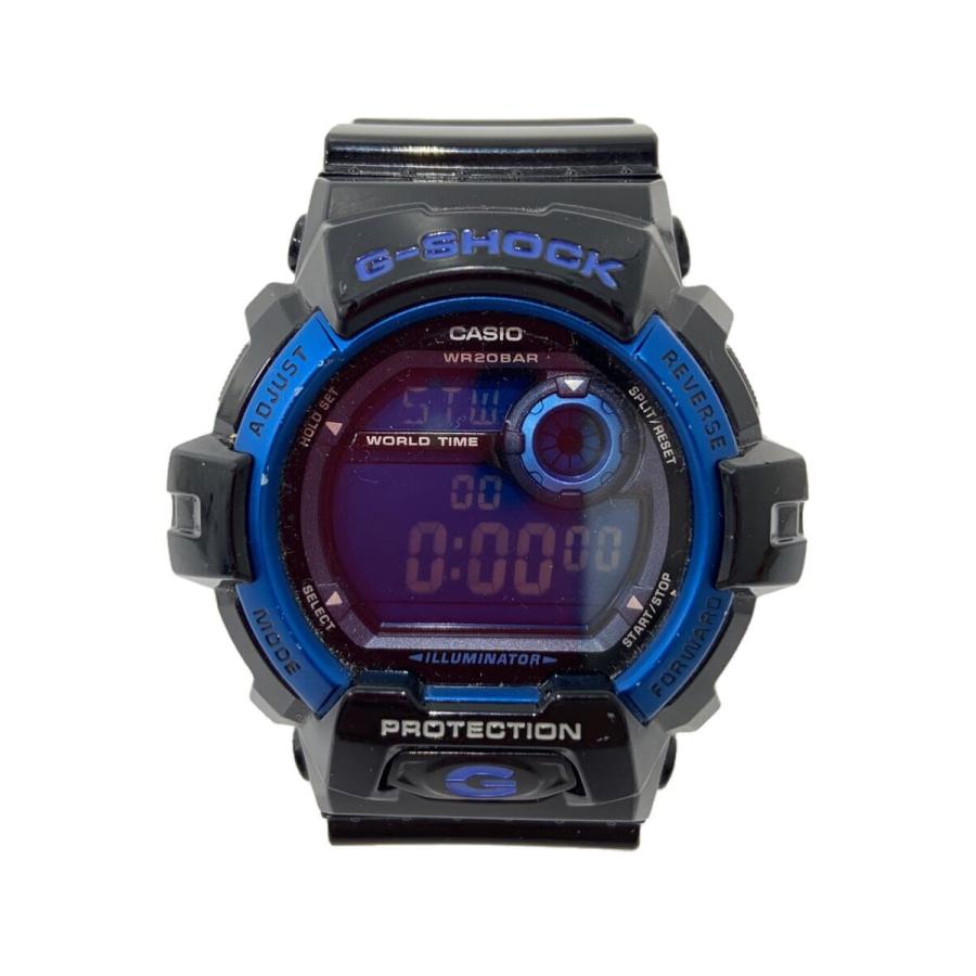 CASIO◇クォーツ腕時計/デジタル/エナメル/BLU/BLK/G-8900A カシオ G