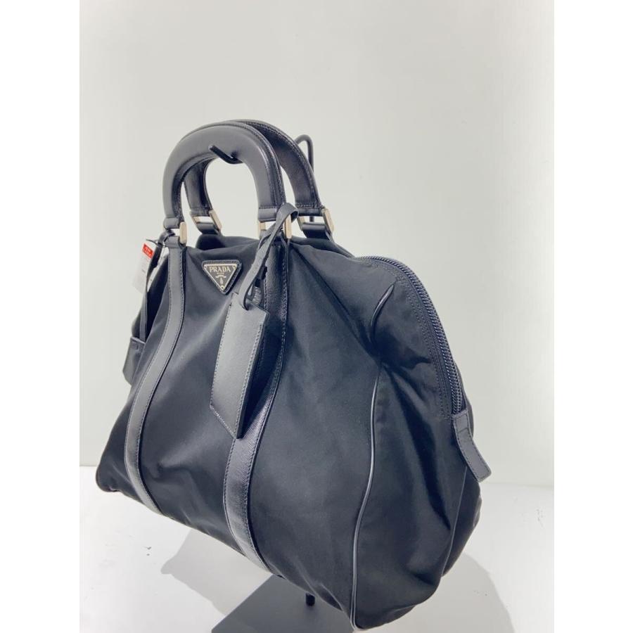 PRADA◇ボストンバッグ/--/BLK PRADA ブラック ボストンバッグ 大容量 