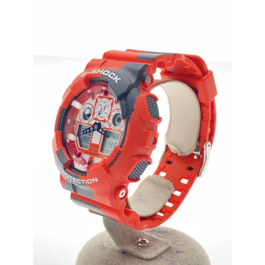 CASIO◇クォーツ腕時計_G-SHOCK/デジアナ/ラバー/マルチカラー/RED