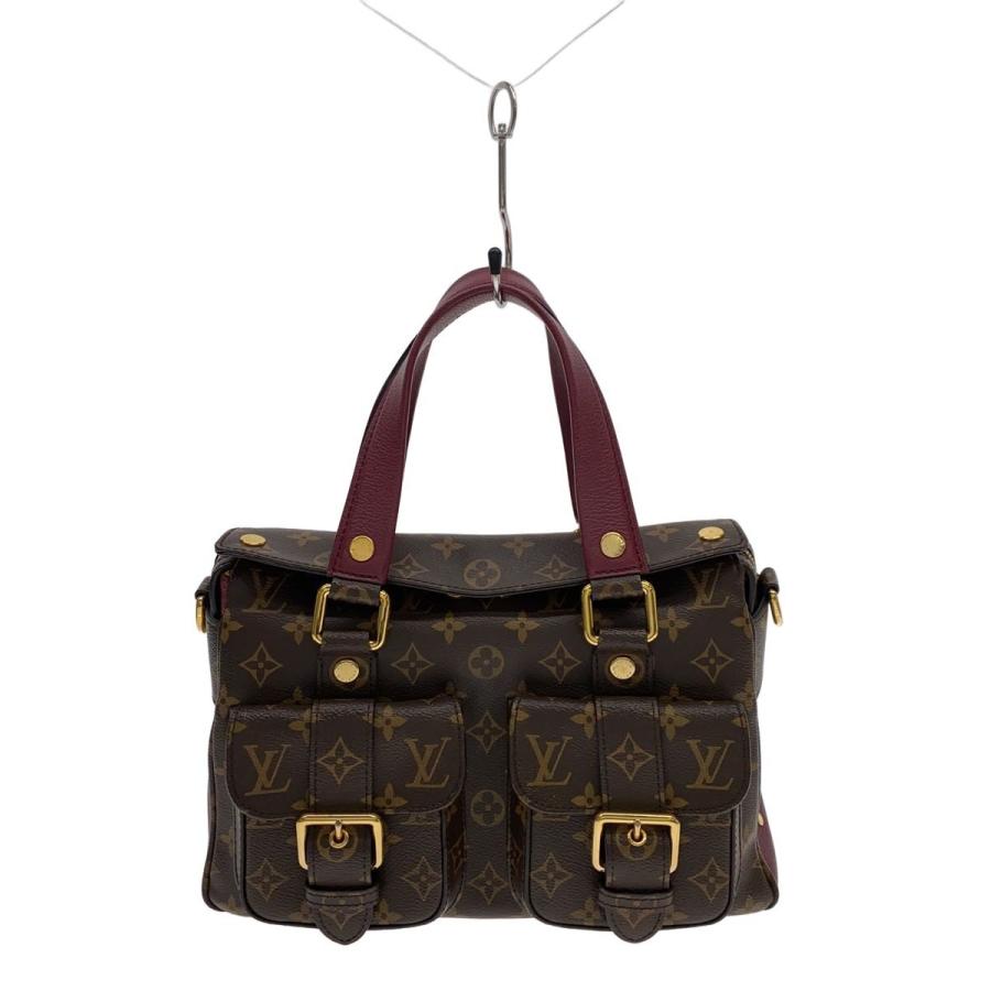 LOUIS VUITTON◇マンハッタン_モノグラム・キャンバス/PVC/BRW