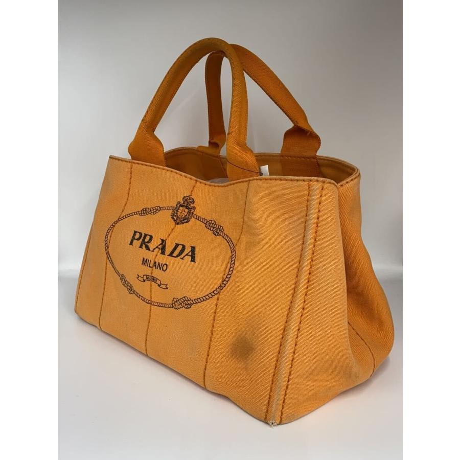 PRADA キャンバス　ハンドバッグ PRADA◇トートバッグ/キャンバス/ORN/無地// : セカンドストリート