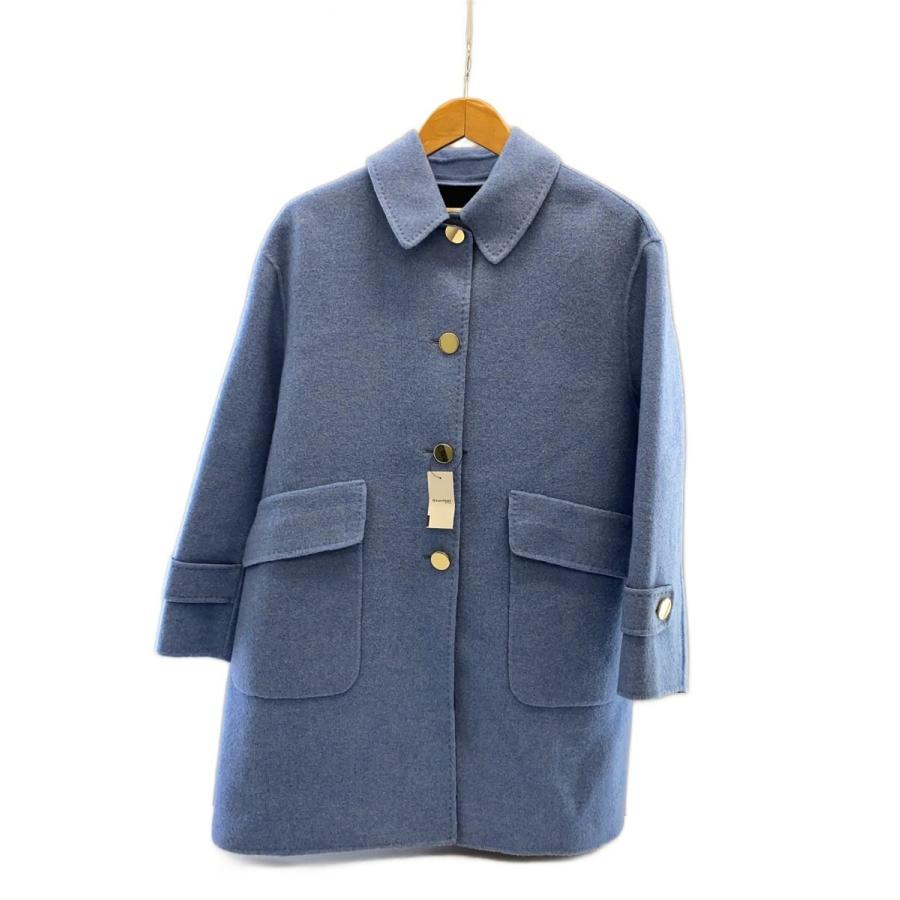 DoCLASSE◇2WAY カシミヤ混/コート/7/ウール/BLU/無地/3102-402