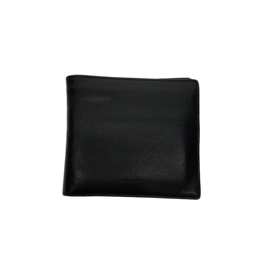 A.P.C. 二つ折り財布 ブラック A.P.C.◇2つ折り財布/レザー/BLK/メンズ : セカンドストリートYahoo!店