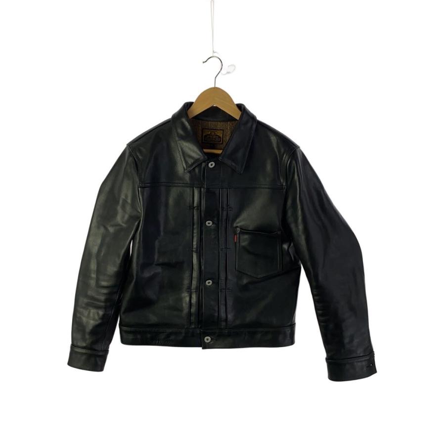 VELUOKLDLY/レザージャケット・ブルゾン/L/馬革/BLK/T1615-2006