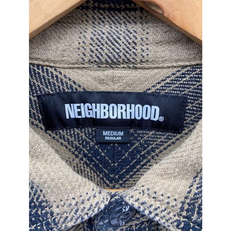 NEIGHBORHOOD◇ネイバーフッド/ネルシャツ/コットン/ベージュ/チェック 