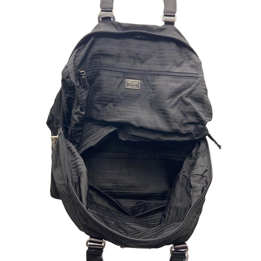 PRADA◇プラダ/ボストンバッグ/ナイロン/ブラック/無地 PRADA 