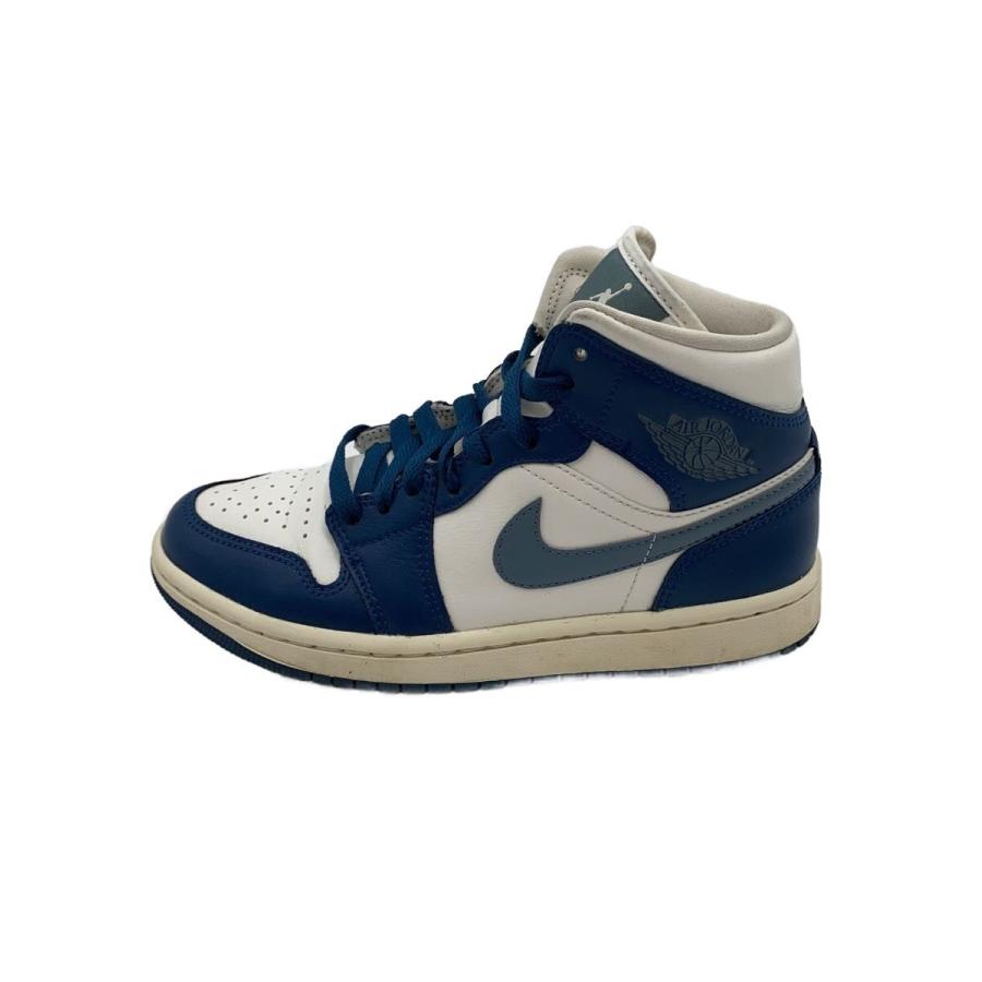 NIKE◇AIR JORDAN 1 MID_エア ジョーダン ミッド/23cm/NVY