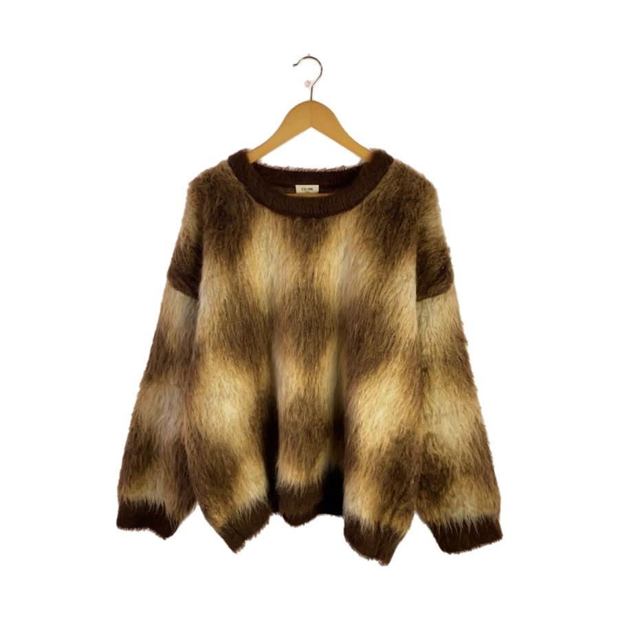 CELINE◇ニット・セーター(厚手)/XL/モヘア/BRW/2AA24606S : セカンド