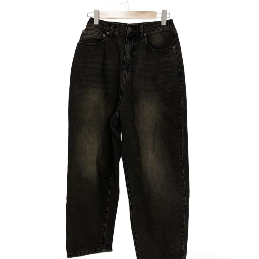 9090◇ボトム/King Logo Wide Tuck Denim PT/S/デニム/GRY/NN1806