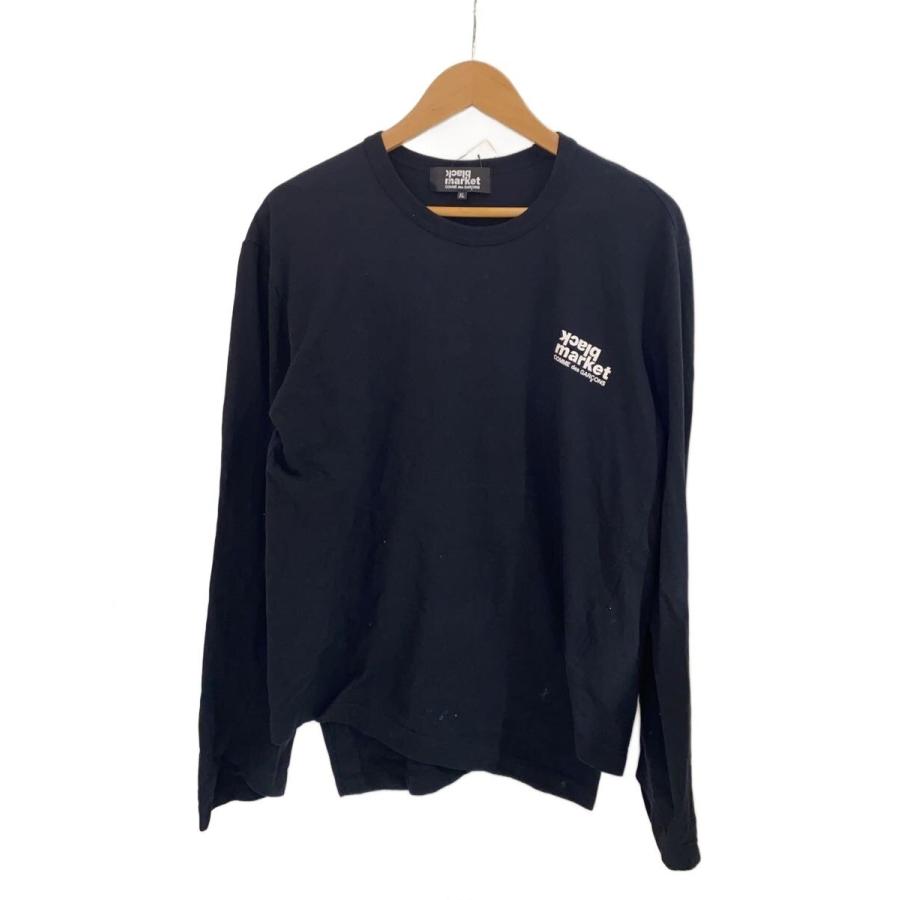 COMME des GARCONS◇BLACK MARKET/長袖Tシャツ/XL/コットン/BLK/無地 