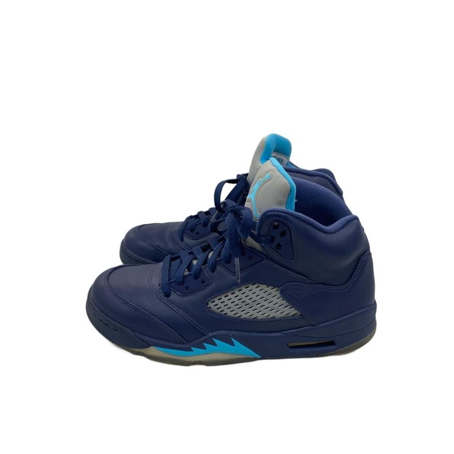 NIKE◇AIR JORDAN 5 RETRO/エアジョーダンレトロ/ネイビー/136027-405 