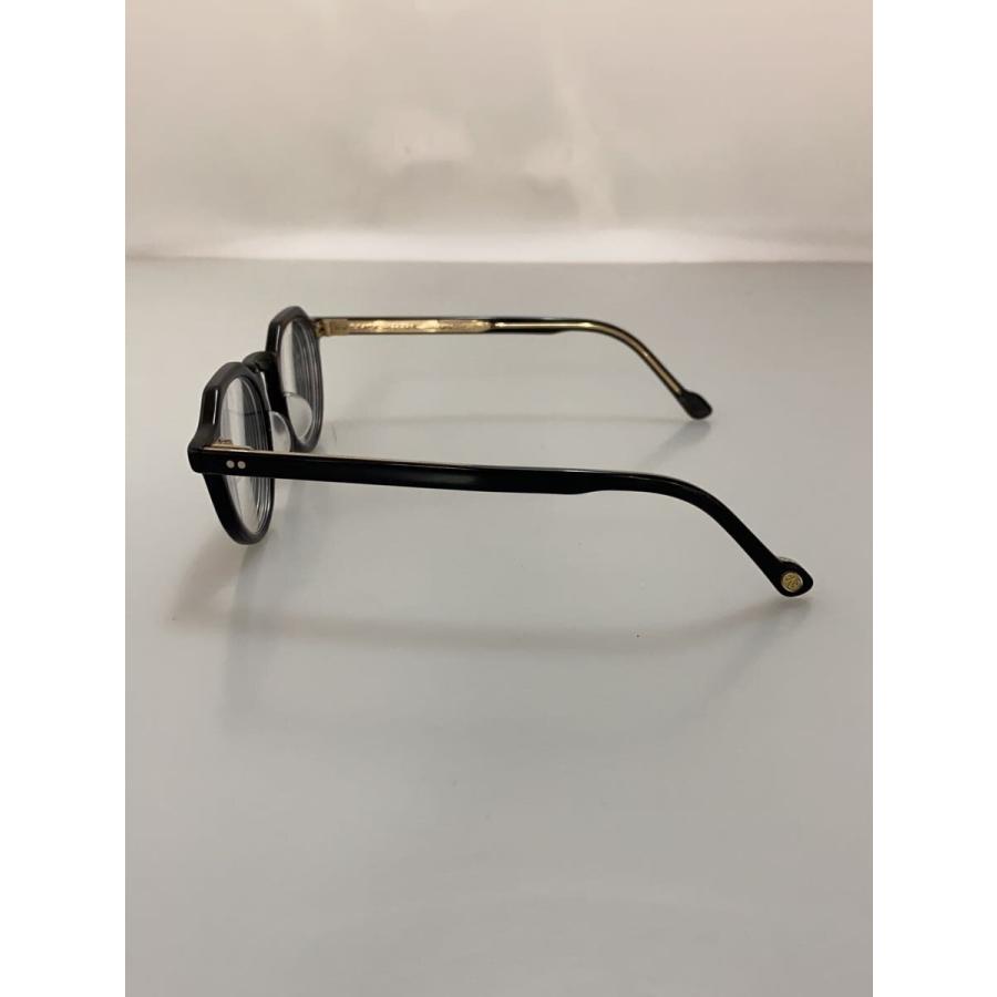 EYEVAN サングラス ボストン型 ブラック×ゴールド 45 21-145 EYEVAN◇サングラス/ボストン/セルロイド/BLK/CLR/メンズ/45-22-145