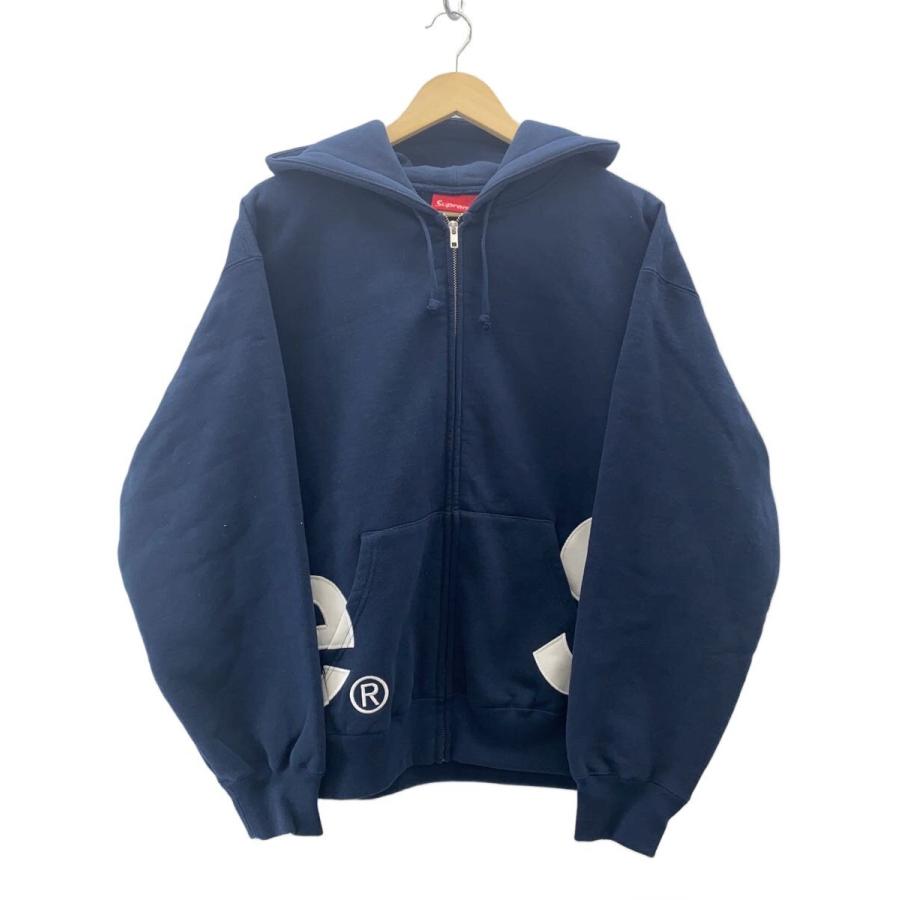 Supreme◇ジップパーカー/M/コットン/NVY/25SS/Big Logo Zip up