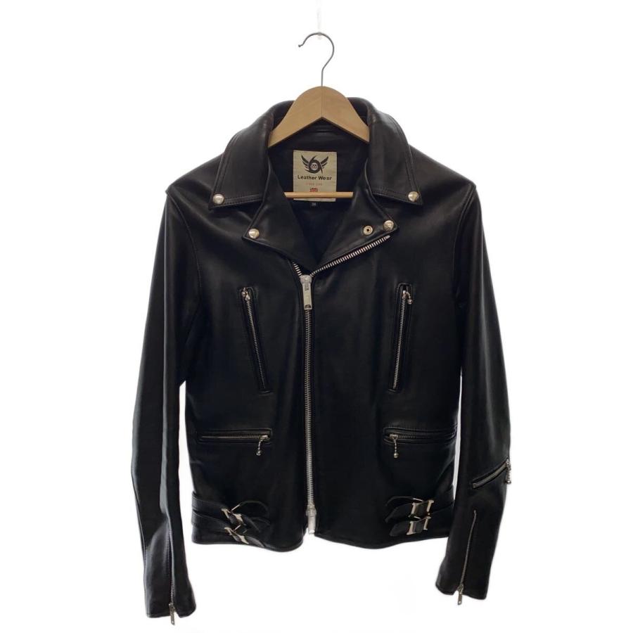 Leather Wear 666ダブルライダースジャケット 36 666 Leather Wear◇ダブルライダースジャケット/36/レザー/BLK