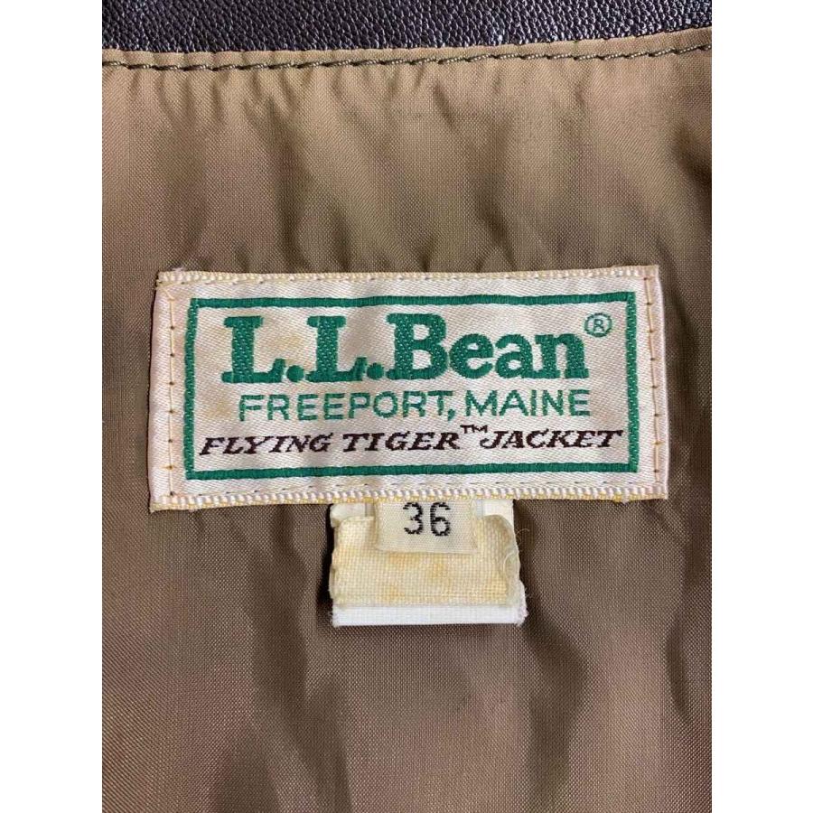 L.L.Bean◇A-2/80s/USA製/SCOVILL/フライトジャケット/36/レザー/BRW