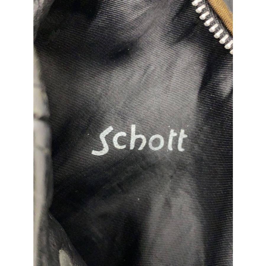 Schott◇シングルライダースジャケット/38/レザー/BLK/無地/141