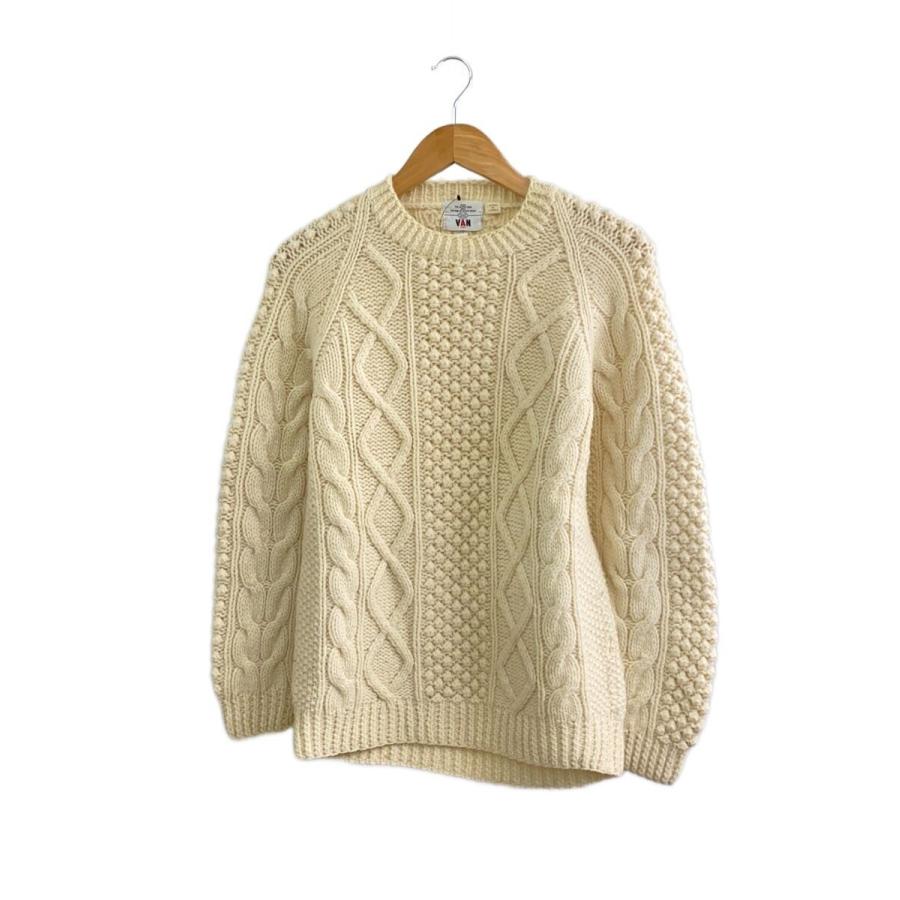 VAN◇アランニット/フィッシャーマン/ニット・セーター(厚手)/M/ウール