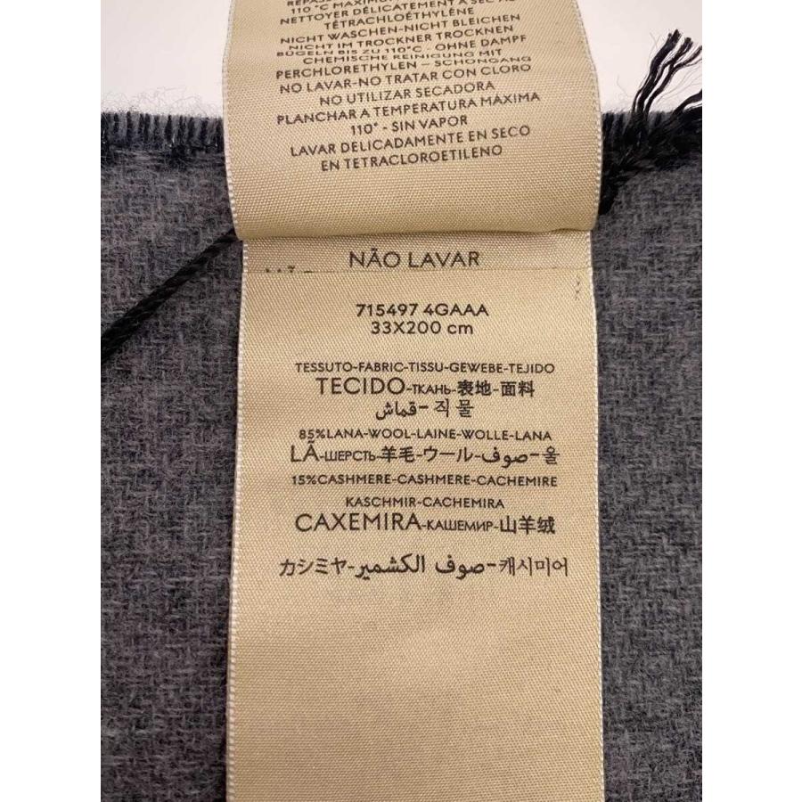 GUCCI◆カシミヤ混/マフラー/ウール/GRY/メンズ/715497//_2