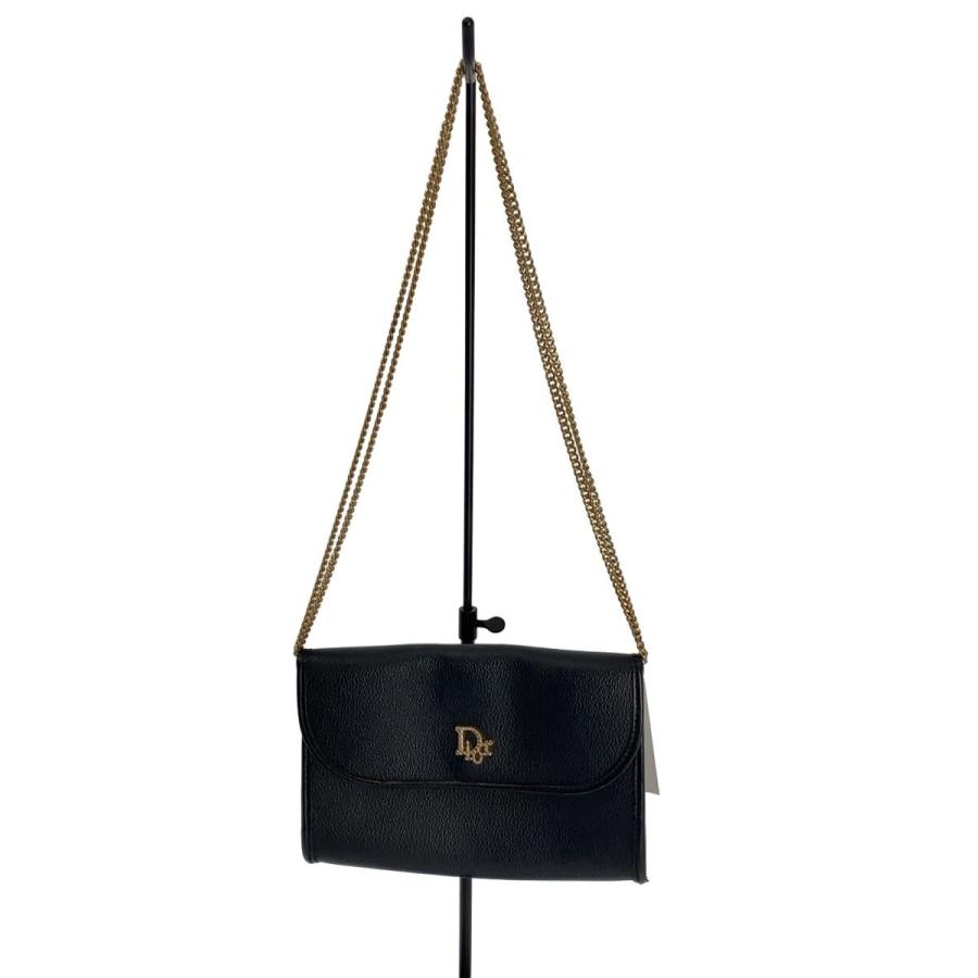 Christian Dior◇ロゴ/オールド/チェーンショルダーバッグ/--/BLK/総柄