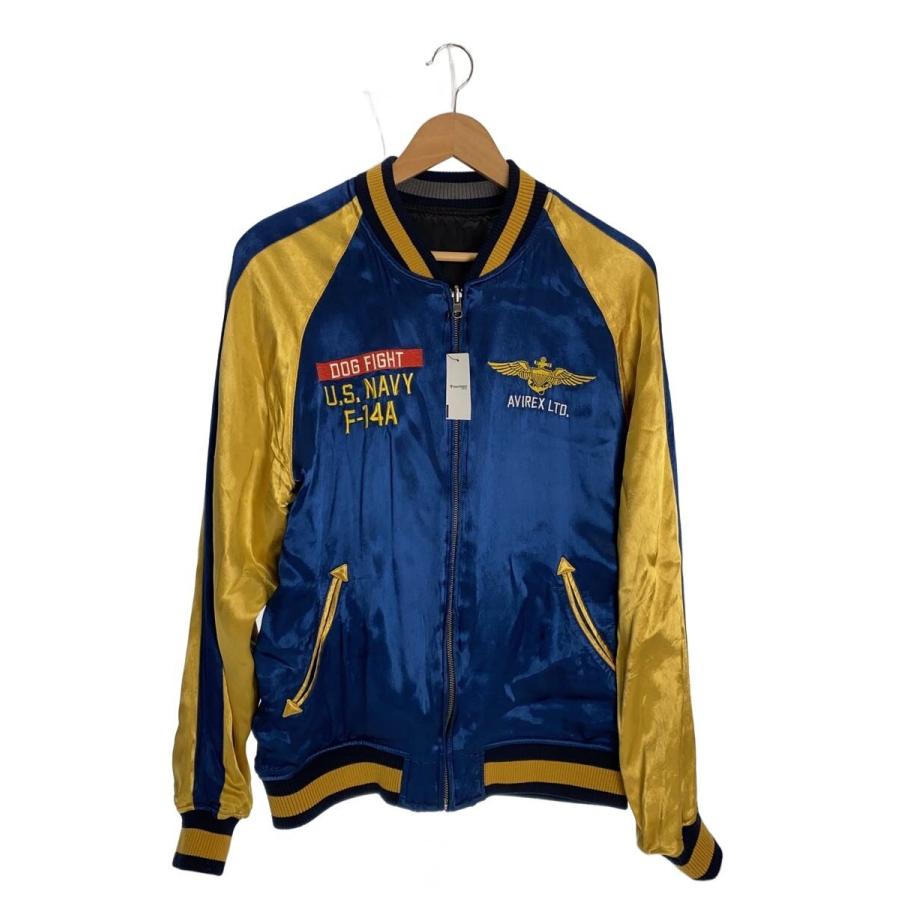AVIREX◇スカジャン/L/レーヨン/NVY/6102185/SUKA JACKET MIRAMAR