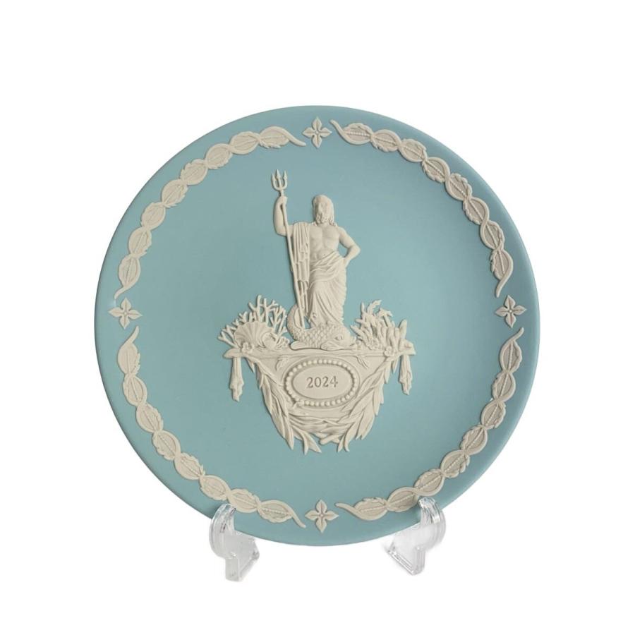 新品ウェッジウッド イヤープレート2024 2025ジャスパー アテナポセイドン WEDGWOOD◇ジャスパーイヤープレート/2024/ポセイドン/BLU : セカンド