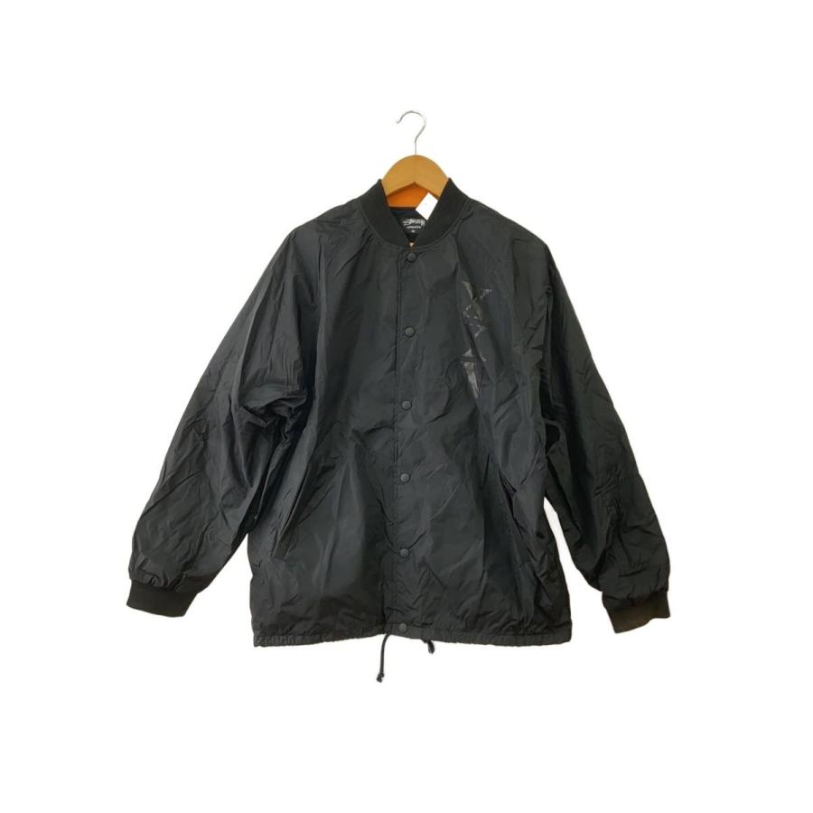 Stussy コーチジャケット　ナイロン　ブラック STUSSY◇25周年記念/コーチジャケット/M/ナイロン/BLK/着用感有/裾汚れ