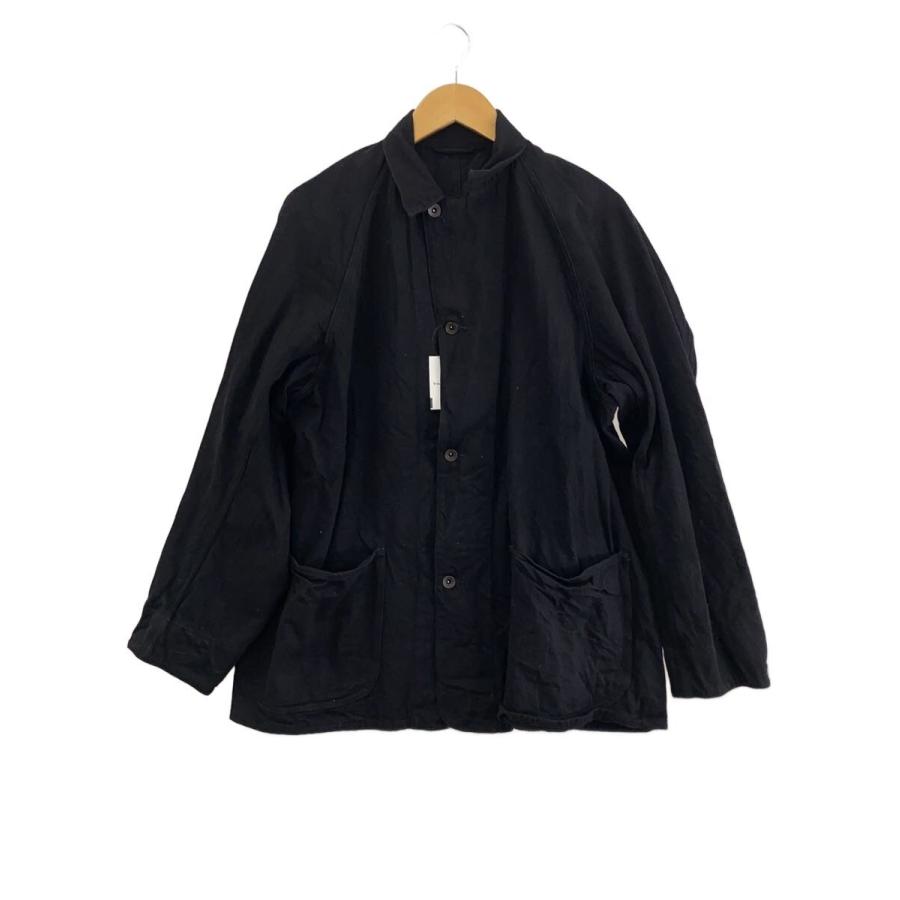 COMOLI◇24SS/デニムワークジャケット/2/コットン/BLK/Z01-01002 