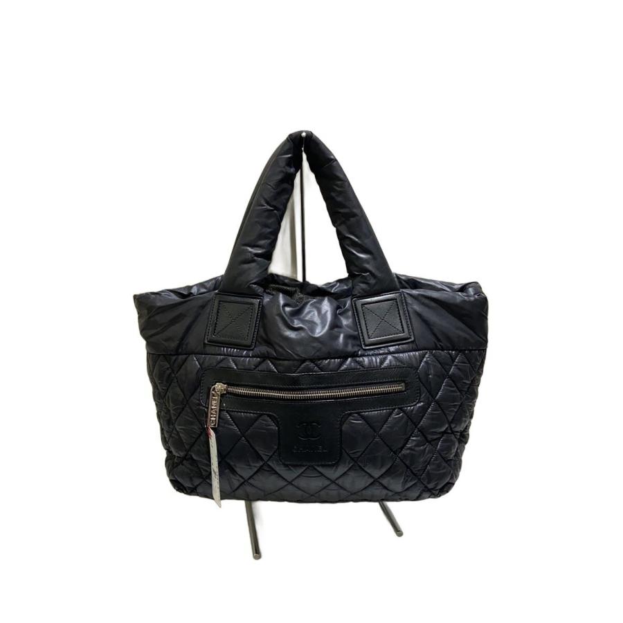 CHANEL◇コココクーン/トートバッグ/ナイロン/BLK/48611// : セカンド 