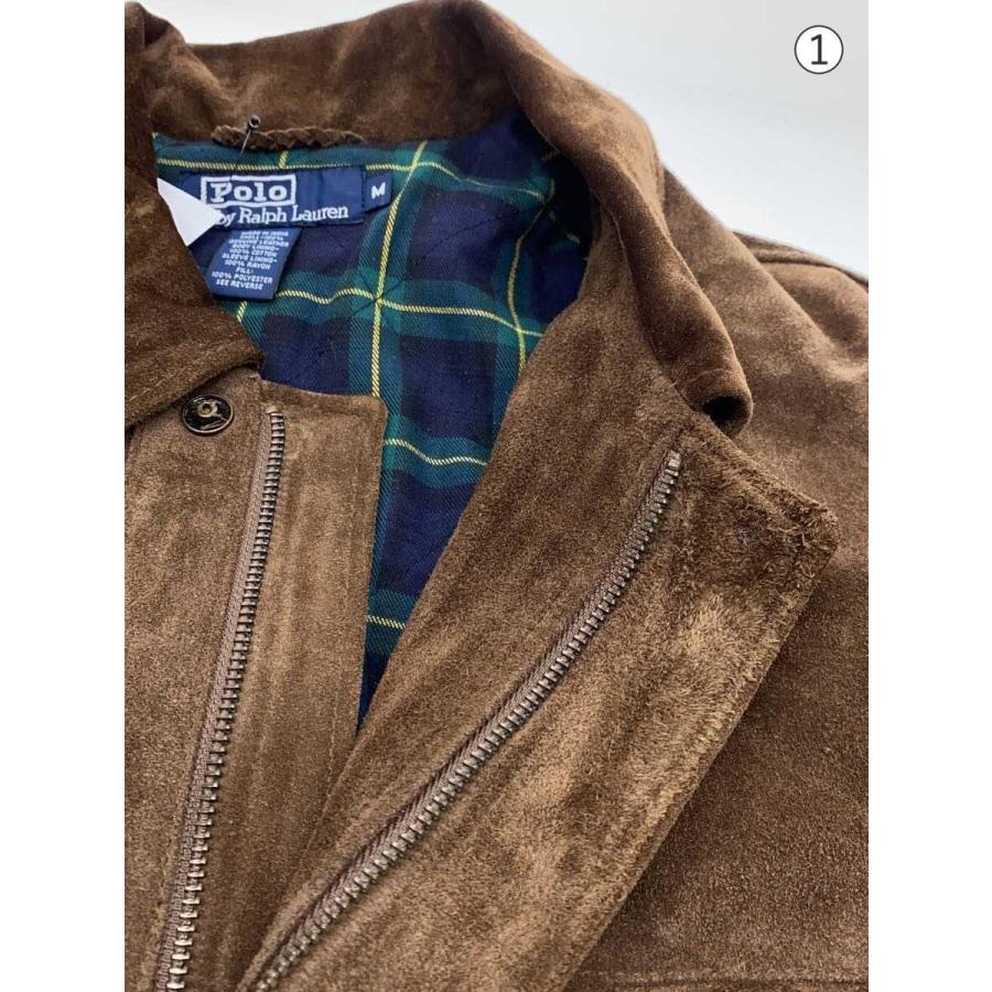 POLO RALPH LAUREN◇90s/コート/M/スウェード/BRW : セカンド