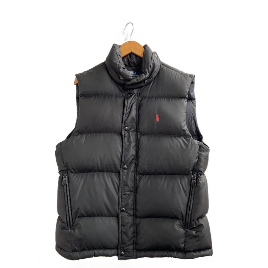 POLO RALPH LAUREN◇90s/ダウンベスト/M/ポリエステル/BLK