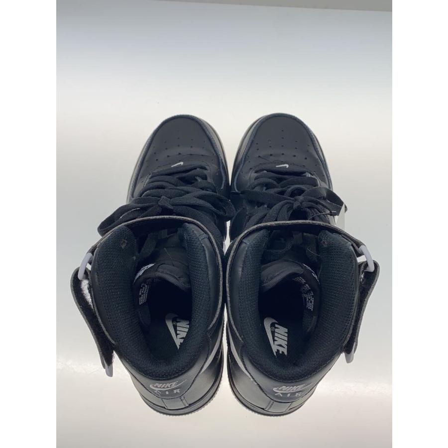 【未使用級】ナイキ エアフォース1 ミッド 07 オールブラック 25cm NIKE◇AIR FORCE 1 MID 07_エアフォース ミッド 07/26cm/BLK