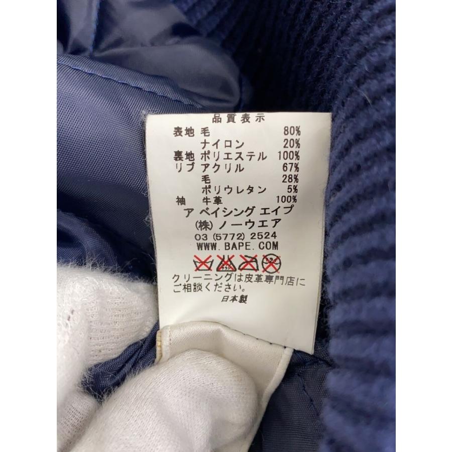 A BATHING APE◆スタジャン/M/アクリル/NVYの画像