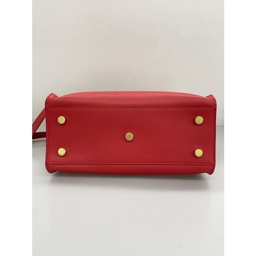 SAINT LAURENT◇ベイビーカバス/ショルダーバッグ/レザー/RED