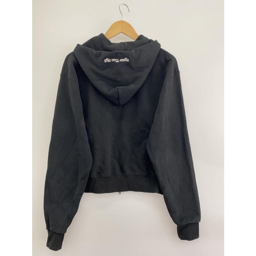 HTH(Hotter than Hell)◇heart logo zip hoodie/FREE/コットン/BLK
